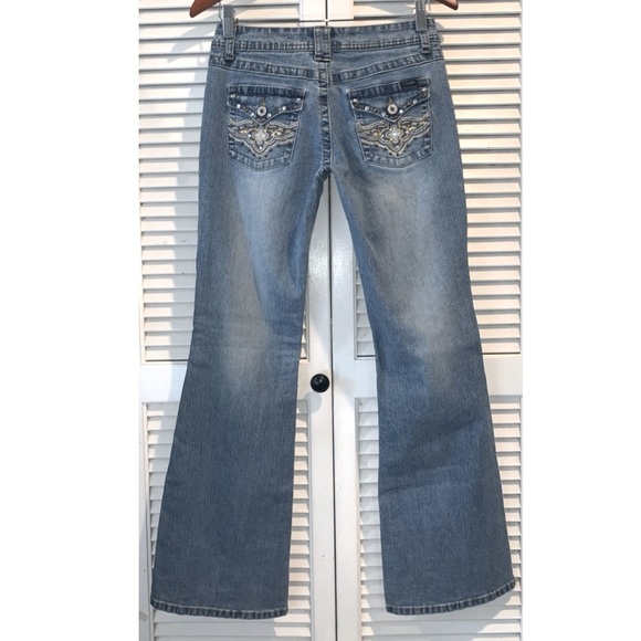 Vintage Y2K Angels lowrise flare Jeans women’s size 9 - Picture 2 of 8